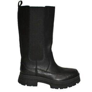 New! Ugg Ashton High Chelsea Lug Sole Boots 1133881 Size 9 Black Leather DD521